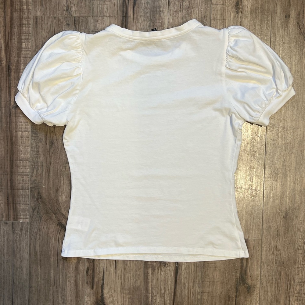 Paige Puff Sleeve Cotton Tee - Picture 4 of 6